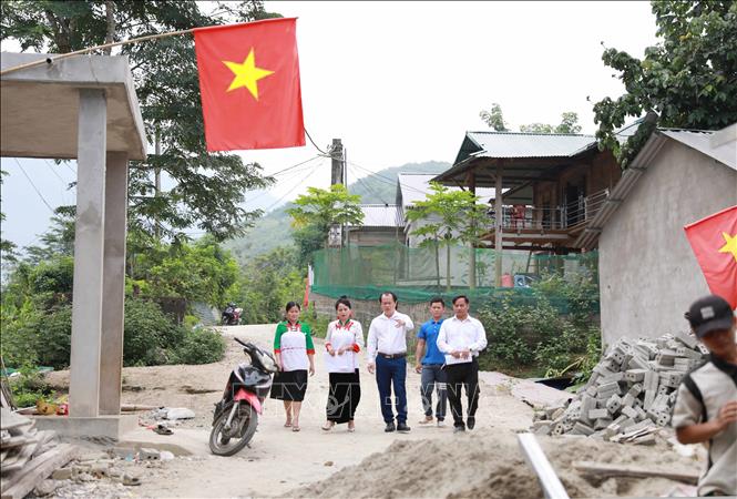 Thực hiện hiệu quả Chương trình nông thôn mới, giúp diện mạo nông thôn ở xã biên giới Pa Tân (Lai Châu) có nhiều khởi sắc. Ảnh: Việt Dũng - TTXVN