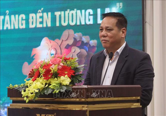 Phó Giám đốc Sở Văn hóa Thể thao và Du lịch thành phố Đà Nẵng Văn Bá Sơn phát biểu khai mạc Hội nghị. Ảnh: Trần Lê Lâm - TTXVN 