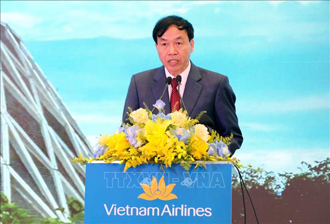 Chủ tịch UBND tỉnh Điện Biên Lê Văn Lương phát biểu chào mừng. Ảnh: Trung Kiên - TTXVN