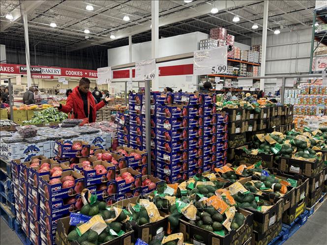 Khu bán hoa quả tại siêu thị Costco ở bang Maryland. Ảnh: Đoàn Hùng - PV TTXVN tại Mỹ