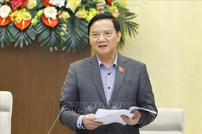 Phó Chủ tịch Quốc hội Nguyễn Khắc Định phát biểu. Ảnh: Doãn Tấn - TTXVN