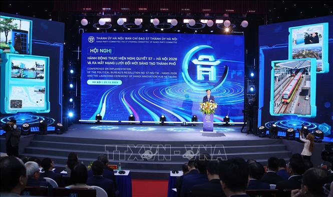 Bí thư Thành ủy Hà Nội Nguyễn Duy Ngọc phát biểu. Ảnh: Văn Điệp – TTXVN