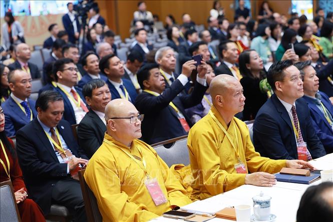 Các đại biểu dự Hội nghị toàn quốc tổng kết công tác đối với người Việt Nam ở nước ngoài. Ảnh: Dương Giang-TTXVN
