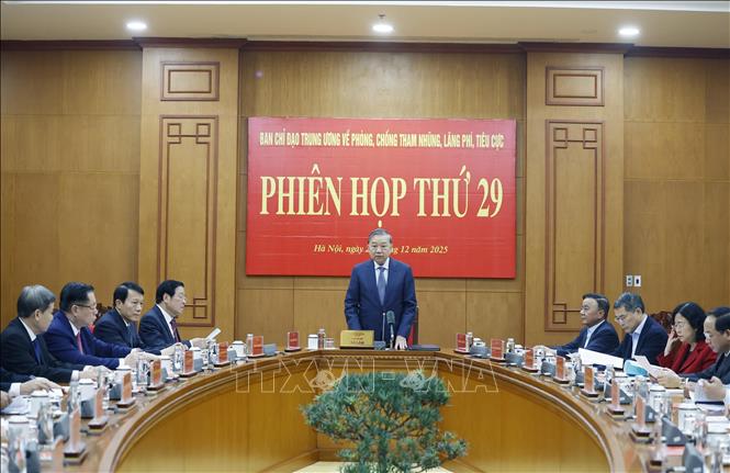 Tổng Bí thư Tô Lâm phát biểu chỉ đạo. Ảnh: Thống Nhất - TTXVN