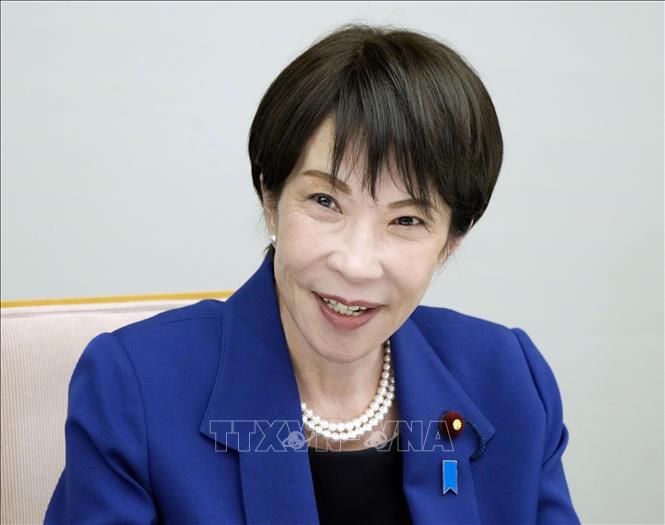 Thủ tướng Nhật Bản Sanae Takaichi phát biểu tại thủ đô Tokyo ngày 25/12/2025. Ảnh: Kyodo/TTXVN