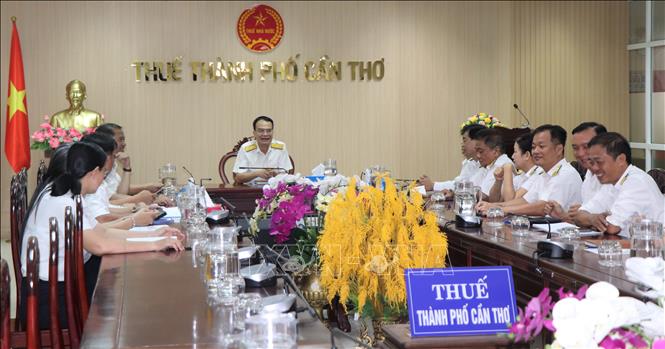 Cơ quan Thuế thành phố Cần Thơ họp giao ban quý IV. Ảnh: Thu Hiền – TTXVN