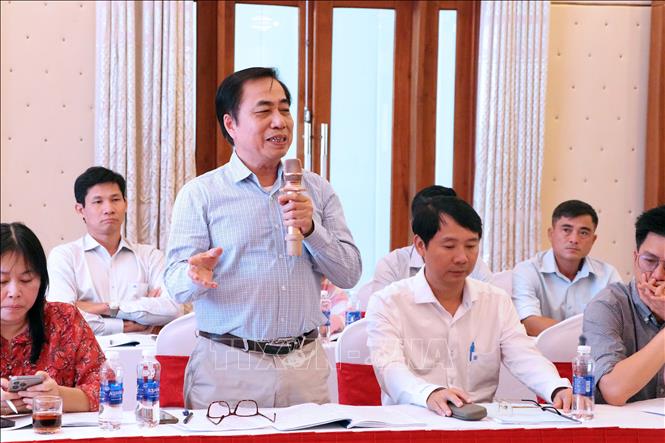 Tiến sĩ Trần Anh Tuấn, Phó Chủ tịch Hội Cấp thoát nước Việt Nam, phát biểu tại Hội thảo. Ảnh: Trung Kiên - TTXVN