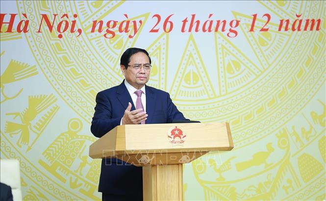 Thủ tướng Phạm Minh Chính biểu dương học sinh đoạt giải tại các kỳ thi quốc tế năm 2025. Ảnh: Dương Giang-TTXVN
