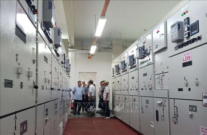 Các chuyên gia về năng lượng tái tạo thực hiện khảo sát về năng lượng mặt trời tại Khu công nghiệp Long Đức (tỉnh Đồng Nai). Ảnh: Lê Xuân-TTXVN