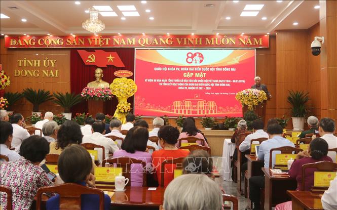 Quang cảnh buổi họp mặt. Ảnh: Công Phong - TTXVN