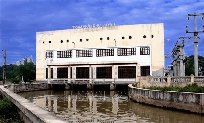 Trạm bơm Như Quỳnh. Ảnh: Mạnh Tú - TTXVN