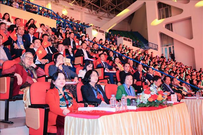 Các đại biểu tham dự chương trình. Ảnh: Hoàng Hiếu - TTXVN