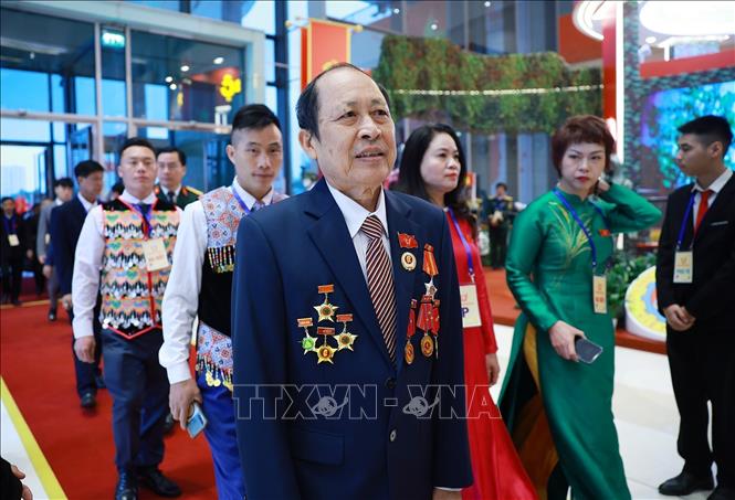 Các đại biểu đến dự Đại hội Thi đua yêu nước lần thứ XI. Ảnh: Dương Giang-TTXVN 
