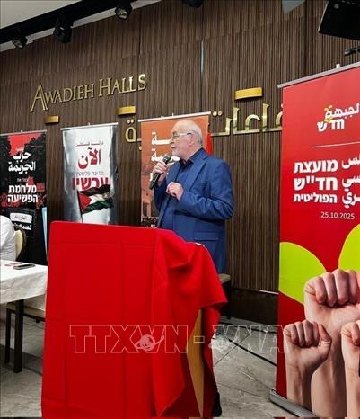 Ủy viên Bộ Chính trị Đảng Cộng sản Israel Issam Makhoul. Ảnh: TTXVN phát