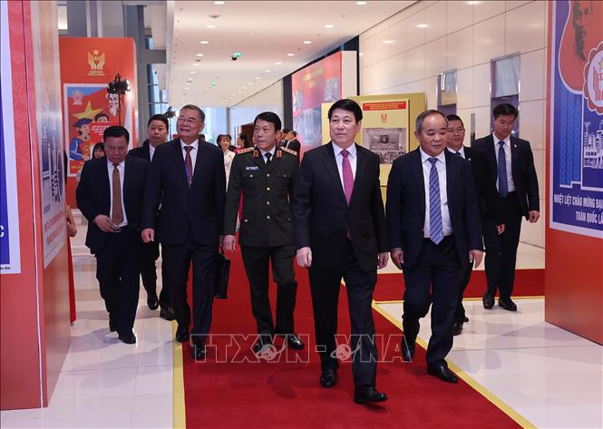 Chủ tịch nước Lương Cường dự Đại hội Thi đua yêu nước toàn quốc lần thứ XI. Ảnh: Lâm Khánh - TTXVN