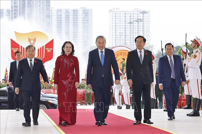 Tổng Bí thư Tô Lâm đến dự Đại hội. Ảnh: Doãn Tấn - TTXVN
