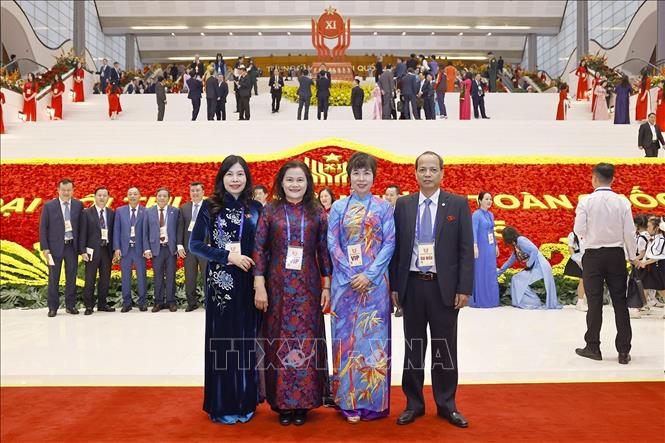 Đoàn đại biểu Thông tấn xã Việt Nam tham dự Đại hội. Ảnh: Doãn Tấn - TTXVN