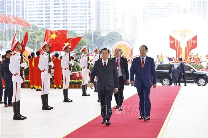 Trưởng Ban Nội chính Trung ương Phan Đình Trạc đến dự Đại hội. Ảnh: Doãn Tấn - TTXVN