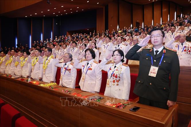 Các đại biểu công an dự Đại hội. Ảnh: Lâm Khánh - TTXVN