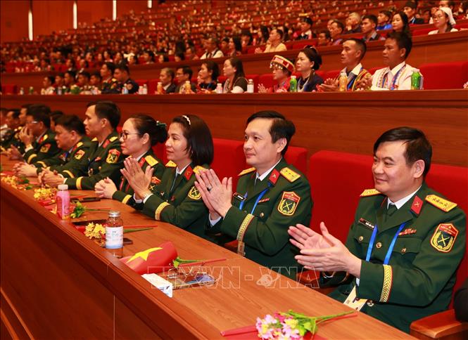 Các đại biểu Quân đội nhân dân dự Đại hội. Ảnh: Trọng Đức - TTXVN