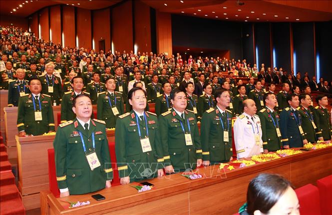 Các đại biểu Quân đội nhân dân Việt Nam dự đại hội. Ảnh: Trọng Đức - TTXVN