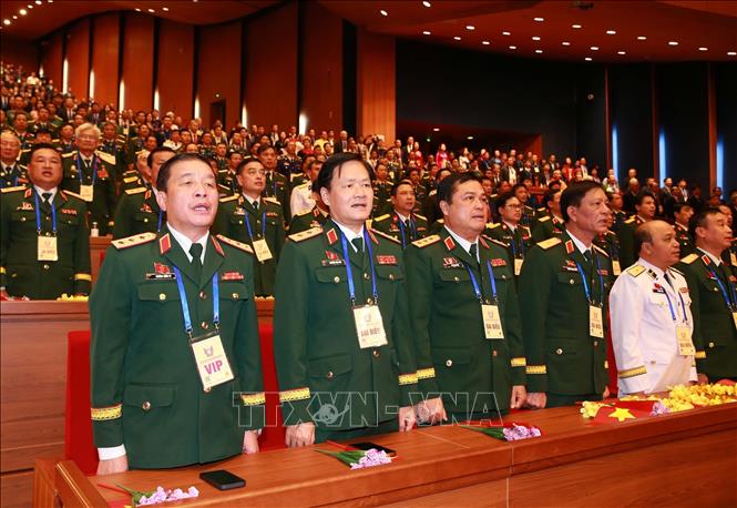 Các đại biểu Quân đội nhân dân Việt Nam dự đại hội. Ảnh: Trọng Đức - TTXVN