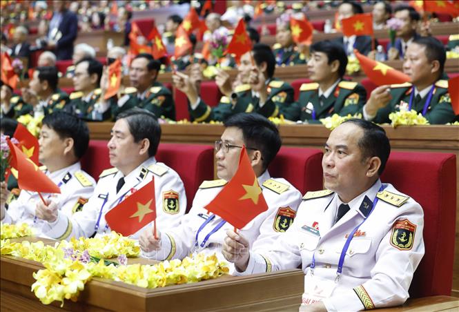 Cac đại biểu tham dự Đại hội Thi đua yêu nước toàn quốc lần thứ XI. Ảnh: Thống Nhất - TTXVN