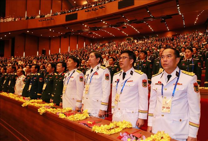 Đại biểu Quân đội nhân dân dự đại hội. Ảnh: Trọng Đức - TTXVN