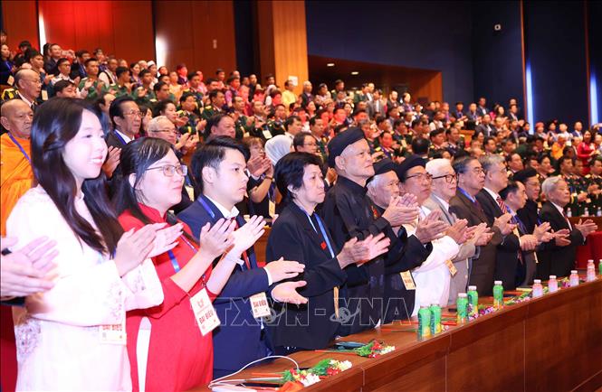 Các đại biểu dự Đại hội Thi đua yêu nước toàn quốc lần thứ XI. Ảnh: Văn Điệp - TTXVN