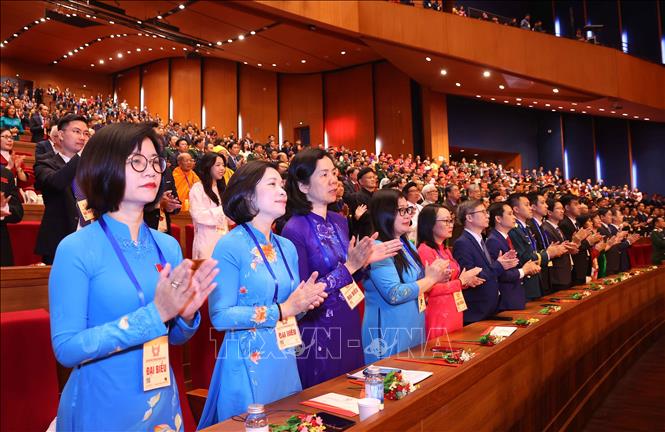 Các đại biểu dự Đại hội Thi đua yêu nước toàn quốc lần thứ XI. Ảnh: Văn Điệp - TTXVN