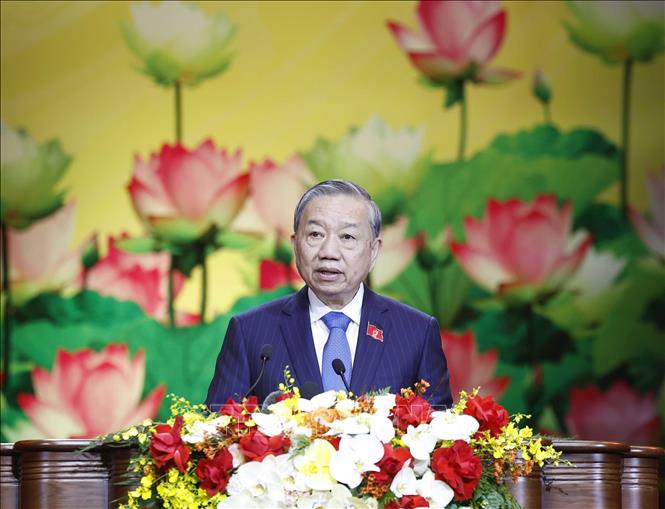 Tổng Bí thư Tô Lâm phát biểu. Ảnh: Thống Nhất - TTXVN