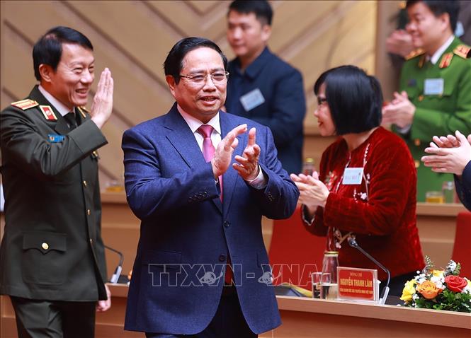 Thủ tướng Phạm Minh Chính đến hội nghị. Ảnh: Dương Giang-TTXVN 
