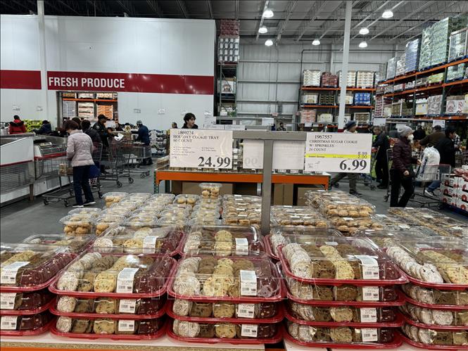 Khu bán bánh ngọt tại chuỗi siêu thị bán lẻ Costco ở bang Marryland. Ảnh: Đoàn Hùng - PV TTXVN tại Mỹ
