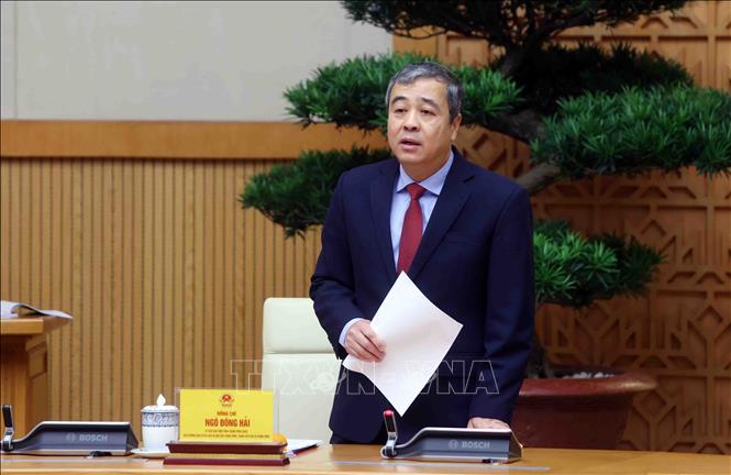 Đồng chí Ngô Đông Hải, Ủy viên Trung ương Đảng, Phó Trưởng ban Tuyên giáo và Dân vận Trung ương phát biểu. Ảnh: Phạm Kiên – TTXVN