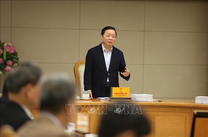 Phó Thủ tướng Trần Hồng Hà phát biểu tại cuộc họp. Ảnh: Diệp Trương - TTXVN