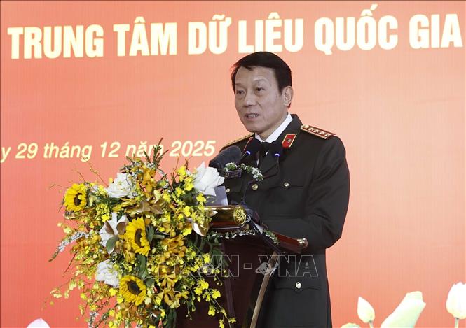Đại tướng Lương Tam Quang, Bộ trưởng Bộ Công an phát biểu. Ảnh: Thống Nhất- TTXVN