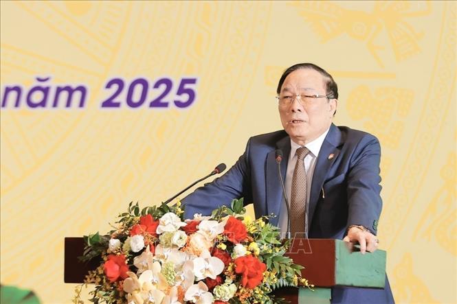 Ông Nguyễn Văn Đệ, Chủ tịch Hiệp hội Bệnh viện tư nhân Việt Nam trình bày tham luận. Ảnh: Minh Quyết - TTXVN