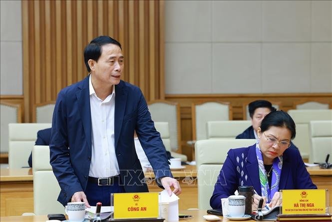 Thượng tướng Lê Quốc Hùng, Thứ trưởng Bộ Công an phát biểu. Ảnh: Dương Giang-TTXVN 
