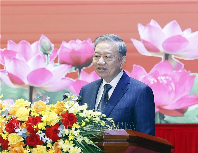 Tổng Bí thư Tô Lâm phát biểu. Ảnh: Thống Nhất – TTXVN