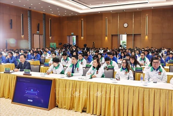 Các đại biểu tham dự Đại hội đại biểu Đoàn TNCS Hồ Chí Minh Chính phủ lần thứ I, nhiệm kỳ 2025 – 2030 (phiên thứ nhất). Ảnh: Minh Đức – TTXVN