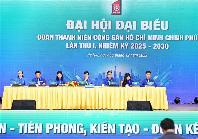 Đoàn Chủ tịch điều hành Đại hội. Ảnh: Minh Đức - TTXVN