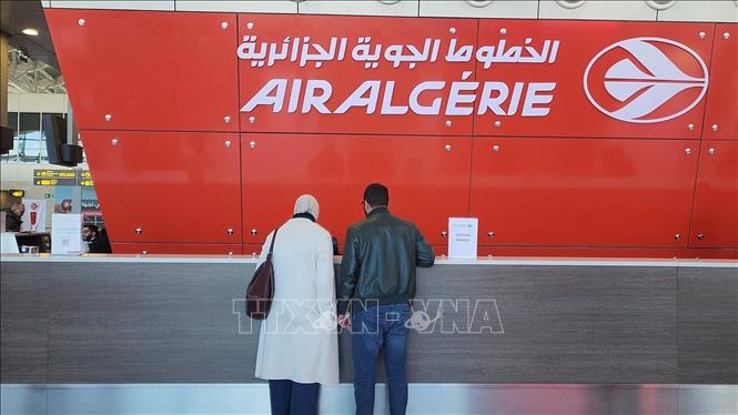 Quầy thông tin của Hãng hàng không quốc gia Air Algérie tại sân bay quốc tế ở thủ đô Algiers. Ảnh: Mạnh Hùng - Phóng viên TTXVN tại Algeria