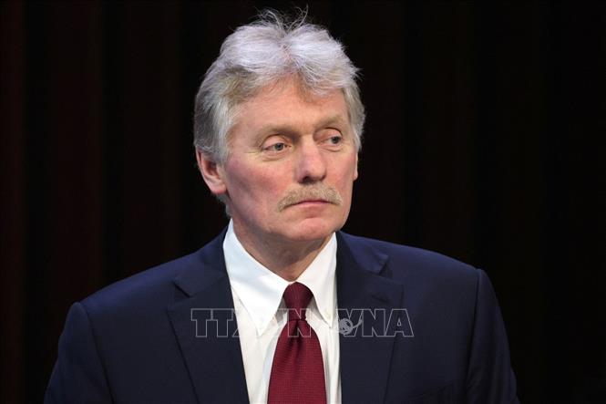 Người phát ngôn Điện Kremlin, ông Dmitry Peskov, điều phối cuộc họp báo cuối năm thường niên của Tổng thống Nga Vladimir Putin tại Moskva, ngày 19/12/2025. Ảnh: REUTERS/TTXVN 