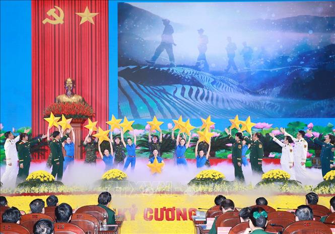 Chương trinh nghệ thuật chào mừng đại hội. Ảnh: Trọng Đức - TTXVN