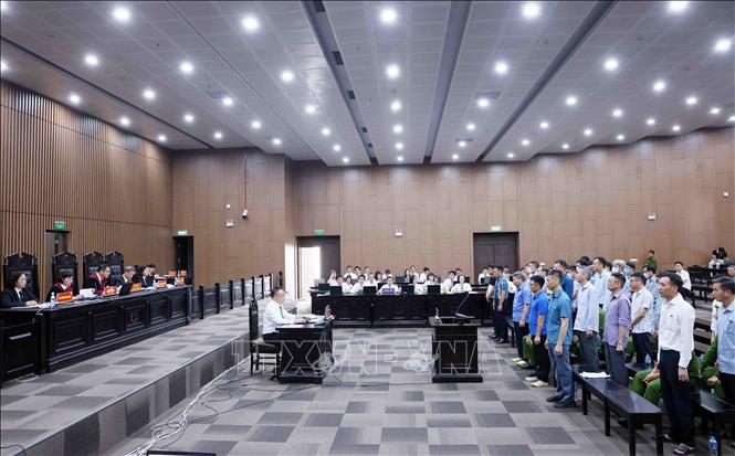 Ngành Nội chính Đảng, nhất là Ban Nội chính Trung ương - Cơ quan Thường trực của BCĐ Trung ương về phòng, chống tham nhũng trở thành chỗ dựa tin cậy vững chắc của Đảng trong tham mưu xây dựng đường lối, chính sách để không ai có thể tham nhũng; tham mưu, định hướng chỉ đạo giải quyết, xử lý, truy tố, điều tra, xét xử các vụ việc, vụ án lớn, phức tạp được dư luận xã hội đặc biệt quan tâm Trong ảnh: Phiên tòa xét xử 29 bị cáo trong vụ án “Vi phạm quy định về đấu thầu gây hậu quả nghiêm trọng”, “Lợi dụng chức vụ, quyền hạn trong khi thi hành công vụ”, “Lợi dụng chức vụ, quyền hạn gây ảnh hưởng đối với người khác để trục lợi”, xảy ra tại Công ty Cổ phần Tập đoàn Thuận An (Tập đoàn Thuận An). Ảnh: Phạm Kiên – TTXVN