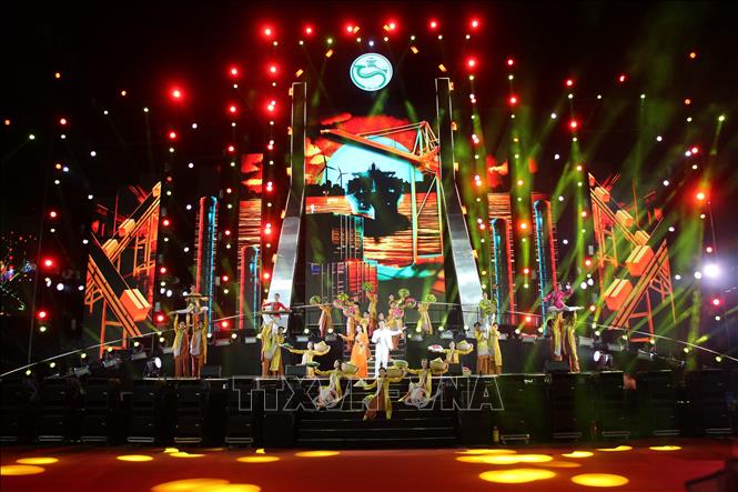Trong ảnh: Chương trình nghệ thuật chào năm mới 2026. Ảnh: Nguyễn Hằng - TTXVN