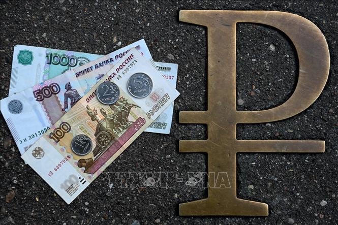 Đồng ruble của Nga tại Moskva. Ảnh: Getty Images/ TTXVN