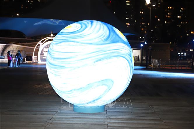 Hình ảnh trái đất tại lễ hội. Ảnh: Xuân Vịnh-Phóng viên TTXVN từ Macau