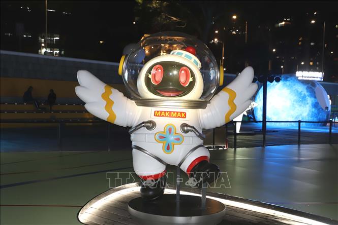 Các hình tượng được trưng bày tại lễ hội. Ảnh: Xuân Vịnh-Phóng viên TTXVN từ Macau