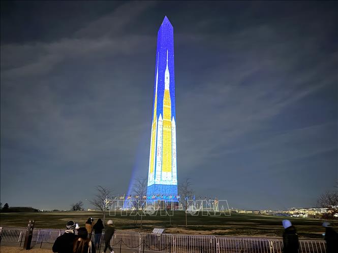 Hình ảnh tàu vũ trụ Apollo 11 – biểu tượng cho thành tựu chinh phục không gian của Mỹ. Ảnh: Ngọc Quang – PV TTXVN tại Mỹ